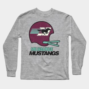 Defunct Milwaukee Mustangs Football Team Long Sleeve T-Shirt